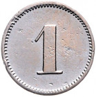 Kaiserreich Kleinmünzen 1 Pfennig o.J. Einseitige Probeprägung der Wertseite, Wertzahl im Perlkreis, versilbertes Kupfer J. zu 1. Schaaf zu1G1 /1G2. ...