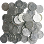 Kaiserreich Kleinmünzen Lot o.J. von 73 x 1 Pfennig (Ersatzmünzen des 1. Weltkrieges) J. 300. 
verschiedene Erhaltungen
