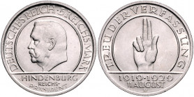 Weimarer Republik 5 Reichsmark 1929 D Zum 10. Jahrestag der Weimarer Reichsverfassung J. 341. 
 f. vz