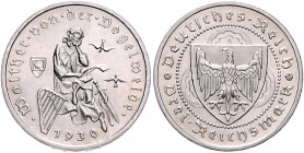 Weimarer Republik 3 Reichsmark 1930 A Zum 700. Todestag von Walther von der Vogelweide J. 344. 
 vz