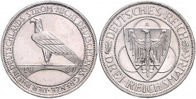 Weimarer Republik 3 Reichsmark 1930 A Zur Rheinlandräumung J. 345. 
gereinigt f.vz