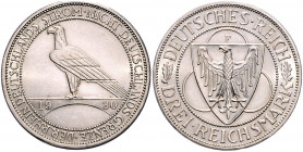 Weimarer Republik 3 Reichsmark 1930 F Zur Rheinlandräumung J. 345. 
 vz-st
