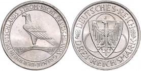 Weimarer Republik 3 Reichsmark 1930 J Zur Rheinlandräumung J. 345. 
 vz-st