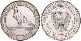 Weimarer Republik 5 Reichsmark 1930 F Zur Rheinlandräumung J. 346. 
gereinigt ss-vz