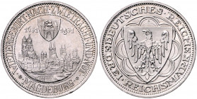 Weimarer Republik 3 Reichsmark 1931 A Zum 300. Jahrestag des Brandes von Magdeburg J. 347. 
winz.Rf. f.vz