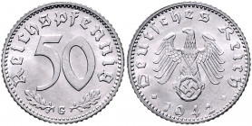Drittes Reich 50 Pfennig 1942 G J. 372. 
seltener Jahrgang st