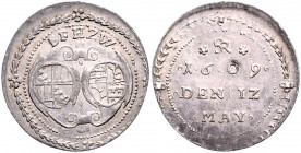 RDR - Österreich Erzherzog Ferdinand II. 1590-1637 Rechenpfennig 1609 (Silbermedaille) auf die Vermählung von Berthold von Wolkenstein mit Sabina Regi...