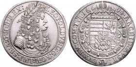 RDR - Österreich Leopold I. 1658-1705 Taler 1694 Hall IAK im Armabschnitt Dav. 3245. Moser/Tursky 754. Her. 639. 
kl.Hklsp. f.vz