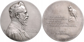 RDR - Österreich Franz Joseph I. 1848-1916 Silbermedaille 1901 mattiert (v. Marschall) auf das 40-jährige Dozentenjubiläum des Universitätsprofessors ...
