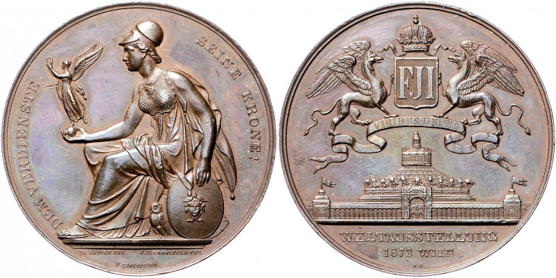 RDR - Österreich - Wien Bronzemedaille 1873 (v. Christensen/Schmahlfeld) Verdien...