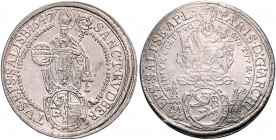 RDR - Länder - Salzburg, Erzbistum Paris V. Lodron 1619-1653 Reichstaler 1647 Dav. 3504. Pf. & Ruland 1226. 
 vz/ss