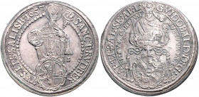 RDR - Länder - Salzburg, Erzbistum Guidobald Graf von Thun-Hohenstein 1654-1668 Reichstaler 1657 Dav. 3505. Pf. & Ruland 1474. 
kl.Sf. ss