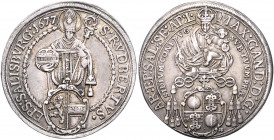 RDR - Länder - Salzburg, Erzbistum Max Gandolf von Kuenburg 1668-1687 Reichstaler 1677 Dav. 3508. Pf. & Ruland 1660. 
 ss-vz