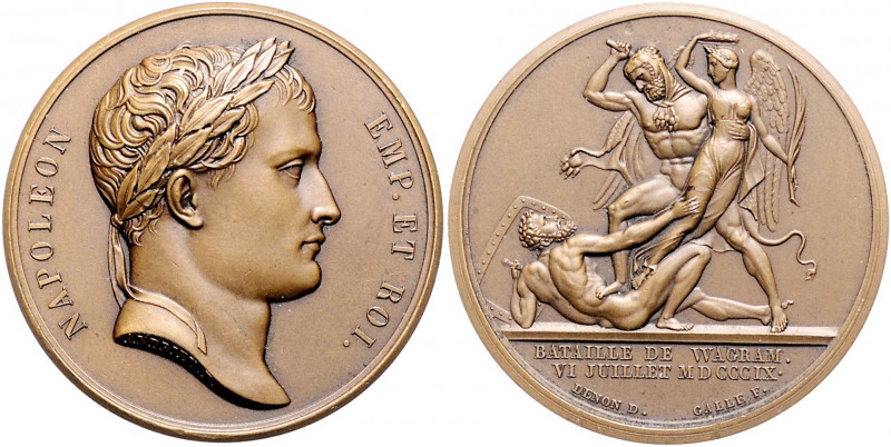 Frankreich Napoléon I. 1804-1815 Bronzemedaille 1809 (v. Andrieu/Galle) auf die ...