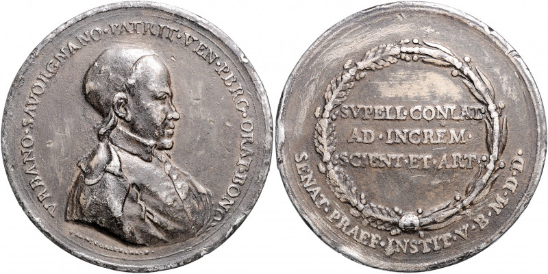 Italien - Bologna Bleigussmedaille 1777 (v. Corazzini) auf Urbano Savorgnan 1704...