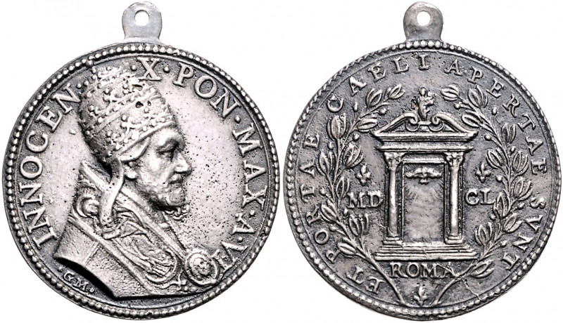 Vatikan Innozenz X. 1644-1655 Silbergussmedaille o.J. AN VI (v. G.M. = Gaspare M...