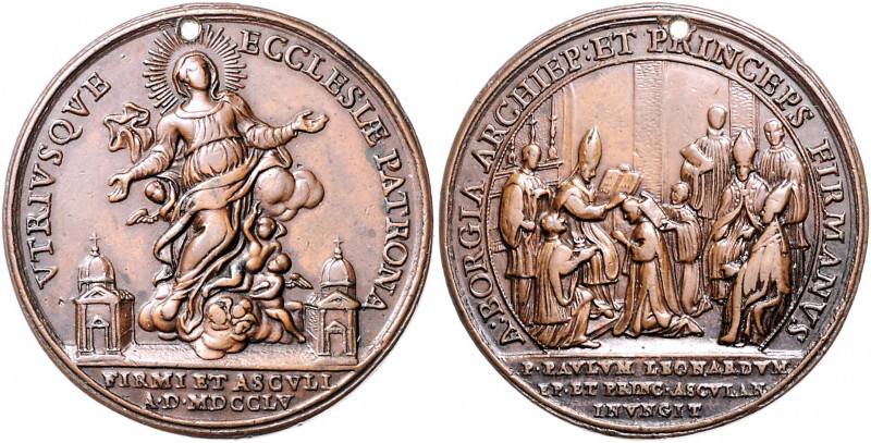 Vatikan Benedikt XIV. 1740-1758 Bronzemedaille 1755 auf die Weihe von Paolo Leon...