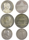 Vatikan Pius XI. 1922-1939 Lot o.J. von 3 Stücken: Silbermedaille 1933 (v. Silva) JUBILAEUM HUMANAE REDEMPTIONIS, mit Punze 900 (35,3mm 20,0g), Silber...