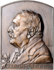 Medaillen von Karl Goetz Bronze-Plakette 1909 einseitig auf den Münchener Dichter Martin Greif. Diese Plakette mit Jahrgang 1909 ist wohl zum 70. Gebu...