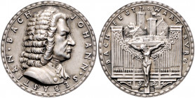 Medaillen von Karl Goetz Silbermedaille 1924 auf das Bach-Fest auf der Wartburg, i.Rd: BAYER. HAUPTMÜNZAMT. FEINSILBER Kien. 315. Slg. Bö. 5784. Niggl...