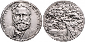 Medaillen von Karl Goetz Silbermedaille 1924 auf den 50. Todestag Fritz Reuters in Eisenach, i.Rd: BAYER. HAUPTMÜNZAMT. FEINSILBER Kien. 319. Slg. Bö....
