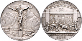 Medaillen von Karl Goetz Silbermedaille 1930 mattiert Passionsspiele Oberammergau, i.Rd: BAYER.HAUPTMÜNZAMT FEINSILBER Kien. 448. Slg. Bö. 6191. 
36,...