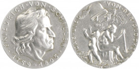 Medaillen von Karl Goetz Silbermedaille 1934 auf den 175. Geburtstag von Schiller, i.Rd: BAYER. HAUPTMÜNZAMT SILBER 900f Kien. 500. Slg. Bö. 6380. Kle...