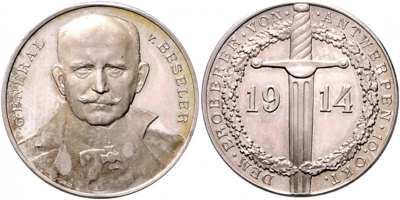 Die Mittelmächte - Personen - Beseler, Hans Hartwig von Silbermedaille 1914 (v. ...
