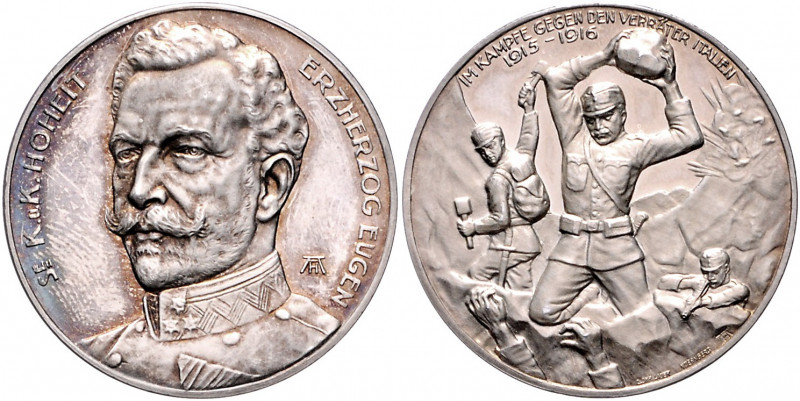 Die Mittelmächte - Personen - Eugen von Österreich-Teschen Silbermedaille 1916 (...