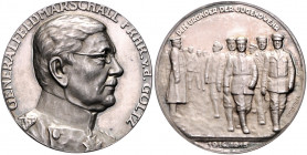 Die Mittelmächte - Personen - Goltz, Colmar von der Silbermedaille 1915 (v. Eue/Grünthal) auf den Gründer der Jugendwehr, i.Rd: 800 SILBER Zetzm. 2097...