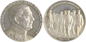 Die Mittelmächte - Personen - Goltz, Colmar von der Silbermedaille 1915 (v. Eue/Grünthal) auf den Gründer der Jugendwehr, i.Rd: SILBER 800 Zetzm. 2097...