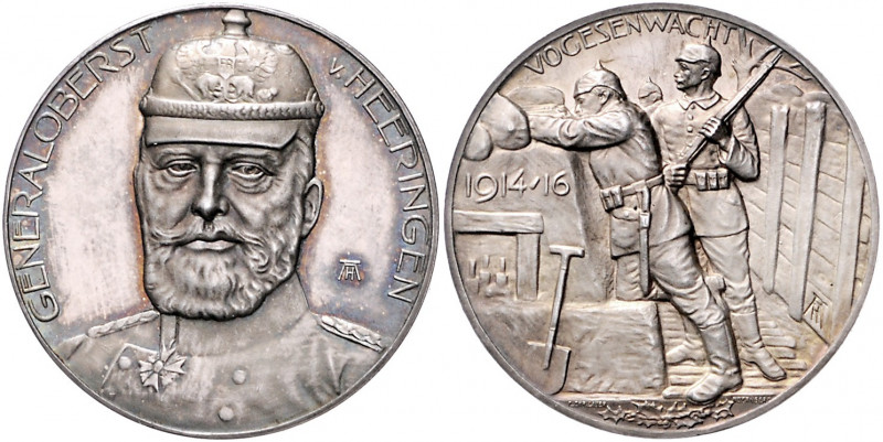 Die Mittelmächte - Personen - Heeringen, Josias von Silbermedaille 1916 (v. Humm...