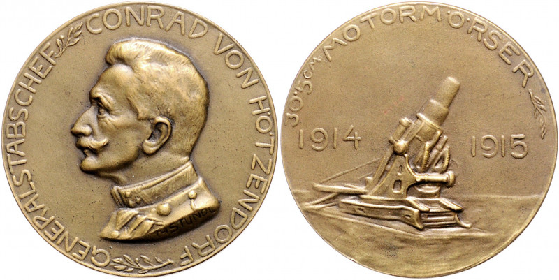 Die Mittelmächte - Personen - Hötzendorf, Conrad von Bronzemedaille 1915 (v. Stu...
