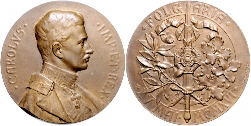 Die Mittelmächte - Personen - Karl Franz Joseph von Österreich Bronzemedaille 19...