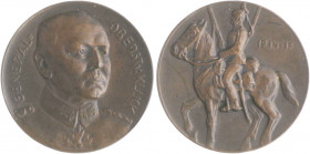 Die Mittelmächte - Personen - Kluck, Alexander von Bronzemedaille 1915 (v. Galambos/Ball) auf die Kriegsjahre 1914-1915 Zetzm. 4106 (Ag). 
34,2mm 19,...