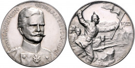 Die Mittelmächte - Personen - Mackensen, August von Silbermedaille 1915 (v. Eue/Grünthal) auf seine Ernennung zum Generalfeldmarschall, i.Rd: SILBER 8...