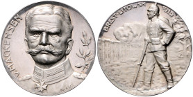 Die Mittelmächte - Personen - Mackensen, August von Silbermedaille 1915 (v. Eue/Ball) auf die Eroberung von Brest-Litowsk am 26. August 1915, i.Rd: SI...