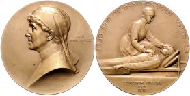 Die Mittelmächte - Personen - Marie Therese von Braganza Bronzemedaille 1916 (v. A. Hartig) auf ihre Tätigkeit als Krankenschwester Michaela im Weltkr...