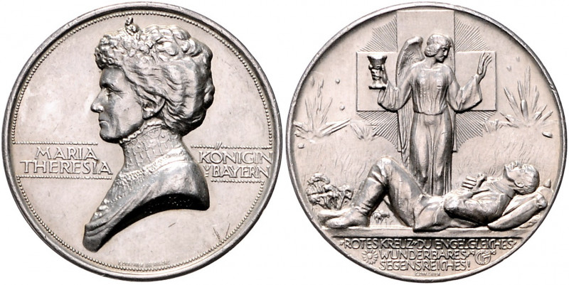 Die Mittelmächte - Personen - Maria Theresia, Königin v. Bayern Silbermedaille 1...