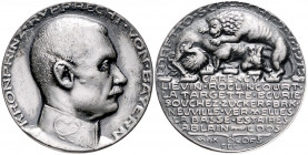 Die Mittelmächte - Personen - Rupprecht, Kronprinz von Bayern Silbergussmedaille 1915 (v. M. Olofs) auf die Loretto-Schlacht in der Nähe der französis...