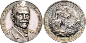 Die Mittelmächte - Personen - Spee, Graf Heinrich von Silbermedaille 1914 (v. Ziegler/Grünthal) auf die Seeschlacht bei Santa Maria am 1. November i.R...