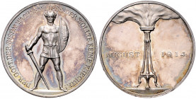 Die Mittelmächte - Allgemein Silbermedaille 1914 (v. Lauer) auf den Ausbruch des Weltkrieges, i.Rd: SILBER 990 Zetzm. 2018. 
33,4mmm 17,7g PP-