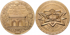 Die Mittelmächte - Allgemein Bronzemedaille 1914 (v. Reden) auf die Einnahme von Lille Zetzm. 4043 (Ag). 
50,5mm 42,7g vz-st