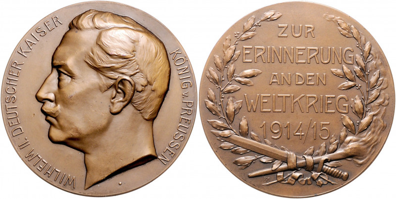 Die Mittelmächte - Allgemein Bronzemedaille 1915 (v. B.H. Mayer) Zur Erinnerung ...