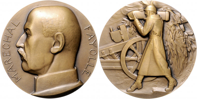Die Entente - Allgemein - Frankreich Bronzemedaille o.J. (v. Herbemont) auf Mars...