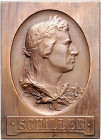 Münzen & Medaillen auf F. Schiller Bronzeplakette o.J. (v. M.&W.) Mayer & Wilhelm-Mustertafel 135, Nr. 267 und Mustertafel 'Schiller-Erinnerungen' Kle...
