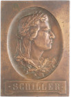 Münzen & Medaillen auf F. Schiller Bronzeplakette o.J. (v. M.&W.) Mayer & Wilhelm-Mustertafel 135, Nr. 267 und Mustertafel 'Schiller-Erinnerungen' Kle...