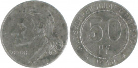 Münzen & Medaillen auf F. Schiller Notgeld 1918 -1921: 50 Pfennig 1920, Eisen. Amtskörperschaft Marbach, Hersteller: Mayer & Wilhelm, Auflage: 40.000 ...