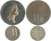Münzen & Medaillen auf F. Schiller Lot o.J. von 2 Stücken: Silbermedaille 1955, auf seinen 150 Geburtstag, Schillerehrung der DDR, geprägt bei der Mün...