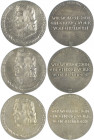 Münzen & Medaillen auf F. Schiller Lot o.J. von 3 x Silbermedaille 1955, auf seinen 150 Geburtstag, Schillerehrung der DDR, geprägt bei der Münze Berl...
